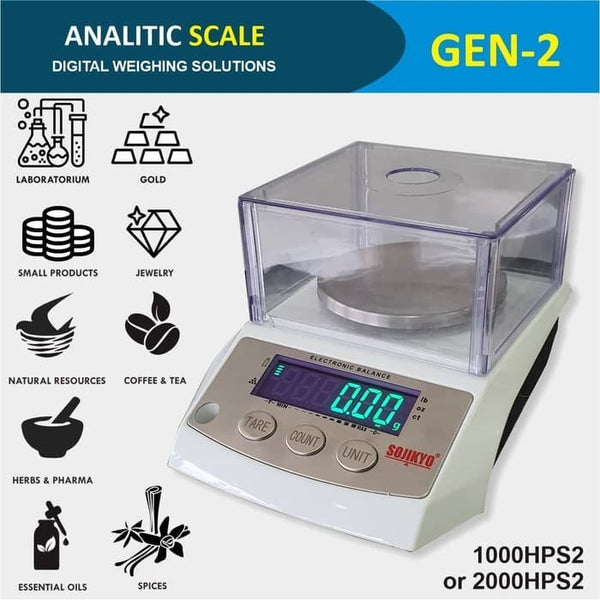 SOJIKYO TIMBANGAN EMAS 1 kg laboratorium Digital Poetable Scale 0.01 g